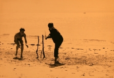 03-061-Frank-Jarman-Beach-Cricket-1971
