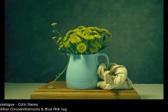 Yellow Chrysanthemums & Blue Milk Jug - Colin Davey