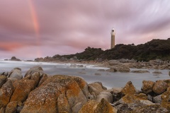 Sunset Rainbow Eddystone Lighthouse