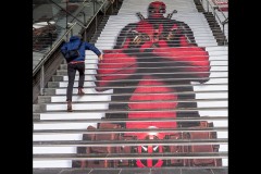 Hurrying Past - Docklands Walk (Marg Huxtable ©)