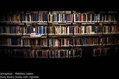 Study library books with vignette - Matthew Leane