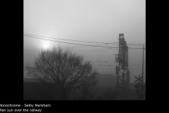 Wan sun over the railway - Selby Markham