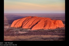 Uluru sunset from the Air - Gail Morgan