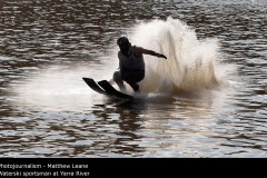 Waterski sportsman at Yarra River - Matthew Leane